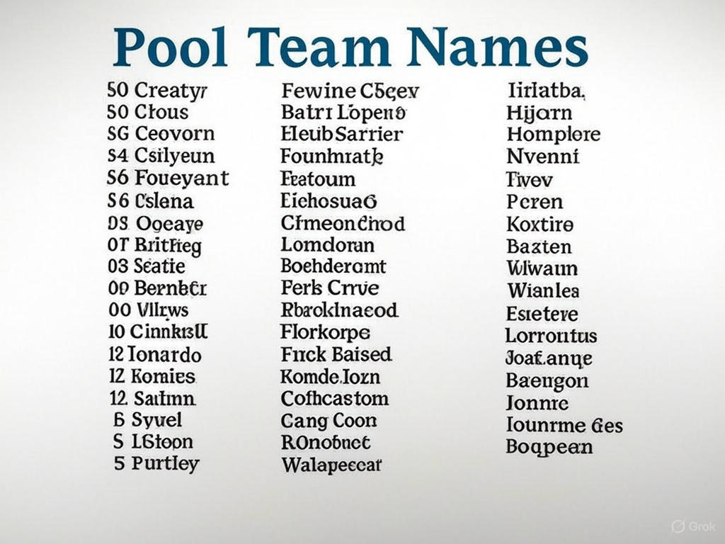 1000+Catchy and Funny Pool Team Names 2025