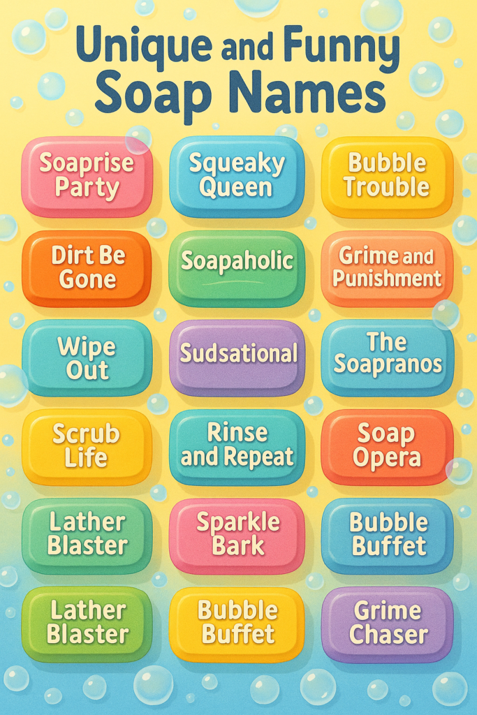 1000+ Unique and Funny Soap Names