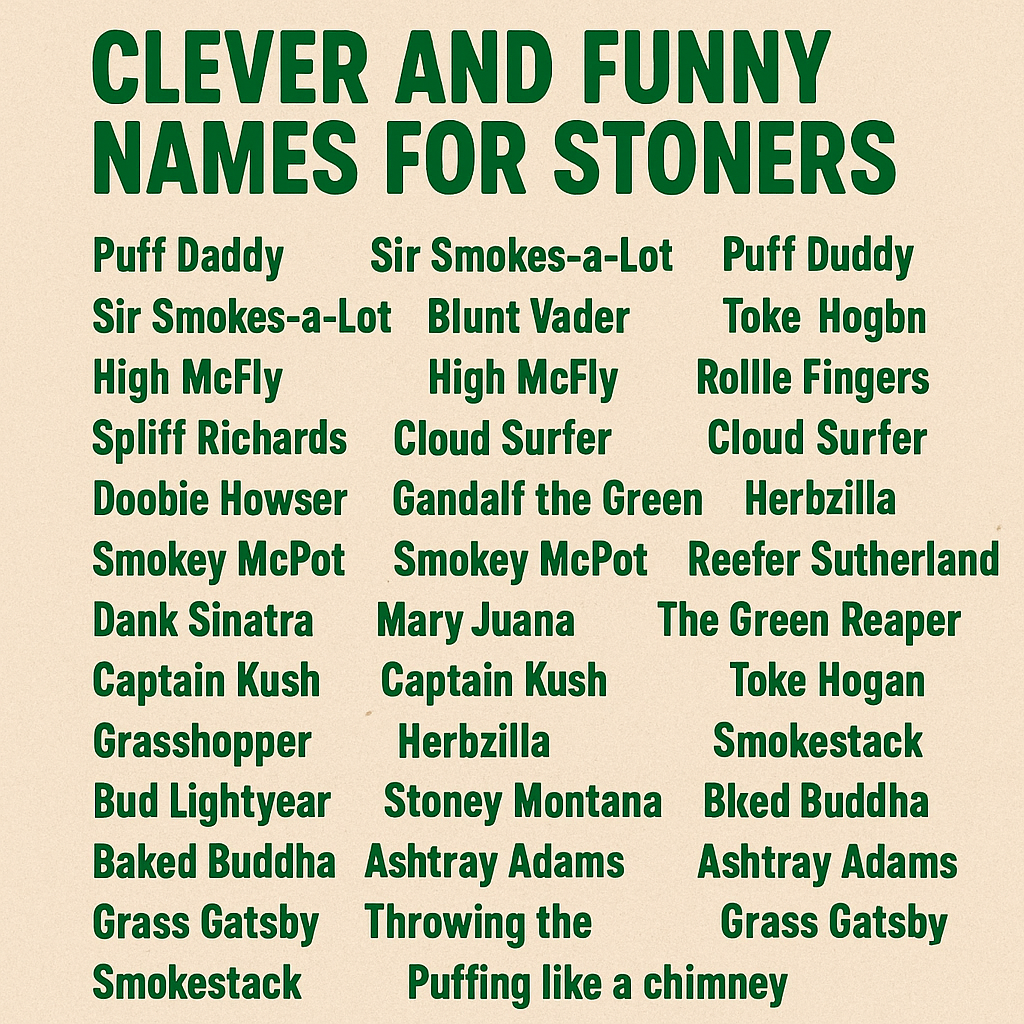 1000+ Clever and Funny Names For Stoners