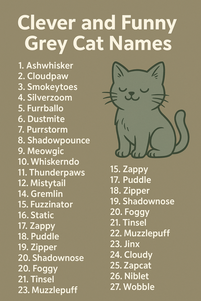 1000+ Clever and Funny Grey Cat Names