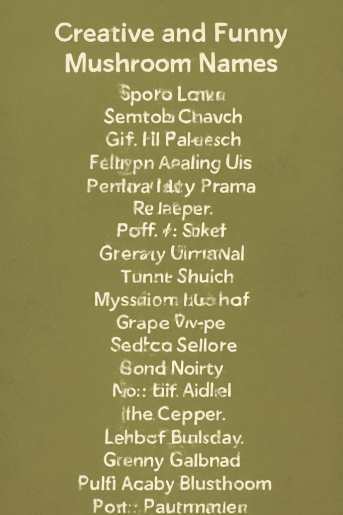 1000+ Creative and Funny Mushroom Names