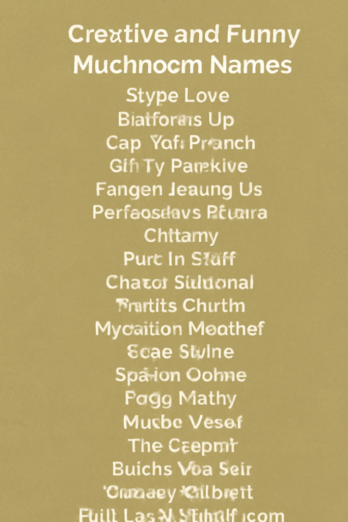 1000+ Creative and Funny Mushroom Names