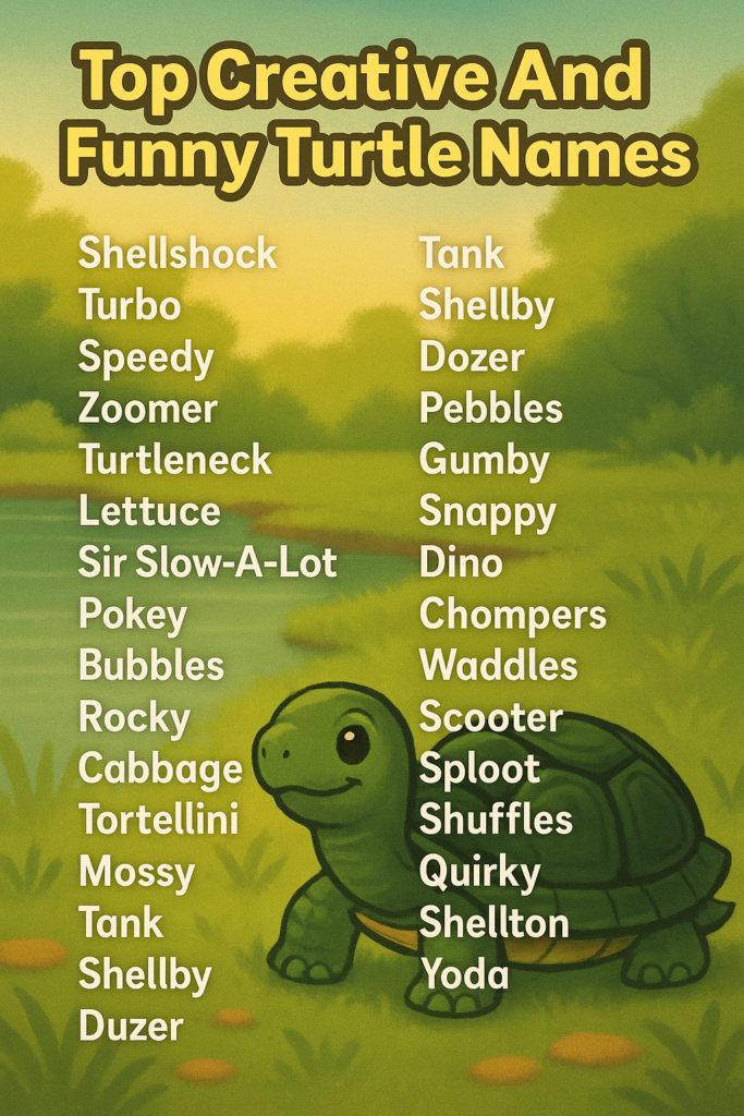1100+ Top Creative And Funny Turtle Names