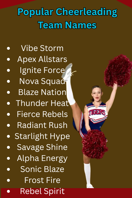 Popular Cheerleading Team Names