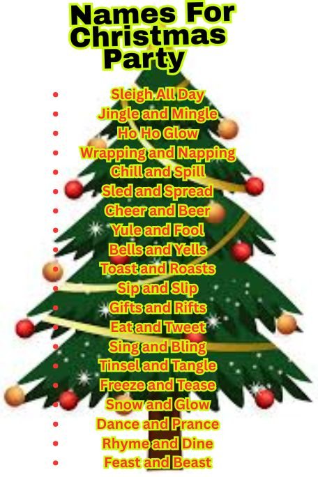 1000+ Sweater Shenanigans Funny Names For Christmas Party