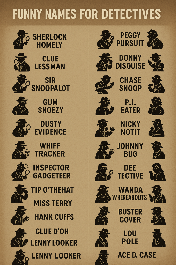1000+ Catchy And Funny Names For Detectives