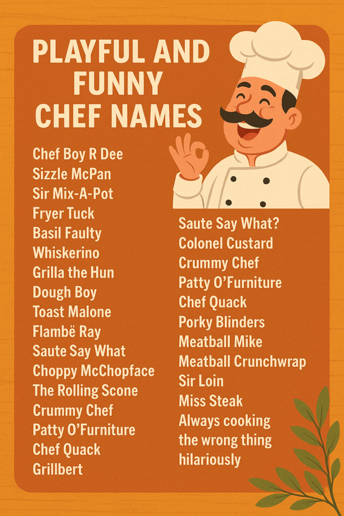 1000+ Playful and Funny Chef Names