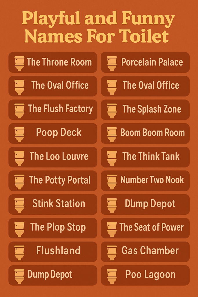 1000+ Playful and Funny Names For Toilet