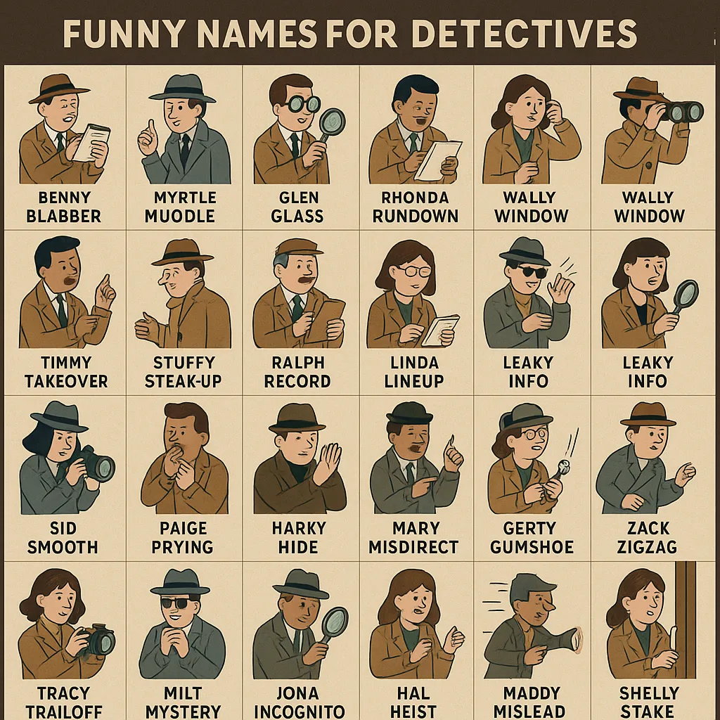 1000+ Catchy And Funny Names For Detectives